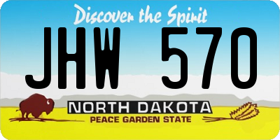 ND license plate JHW570