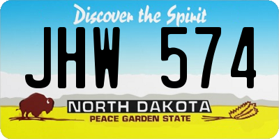 ND license plate JHW574