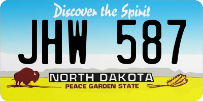 ND license plate JHW587