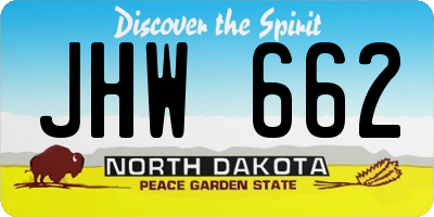 ND license plate JHW662