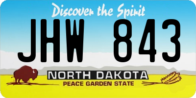 ND license plate JHW843