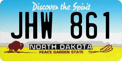 ND license plate JHW861