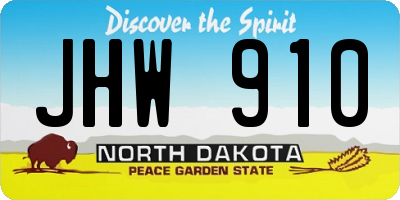 ND license plate JHW910