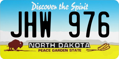 ND license plate JHW976