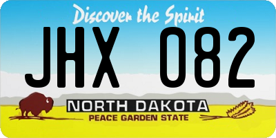 ND license plate JHX082