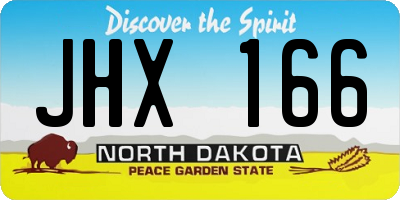 ND license plate JHX166
