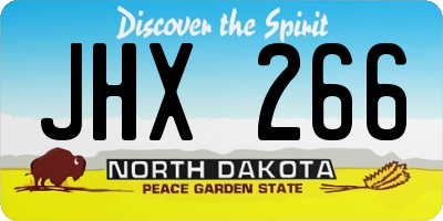 ND license plate JHX266