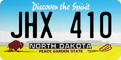 ND license plate JHX410