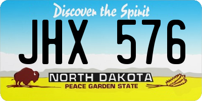 ND license plate JHX576