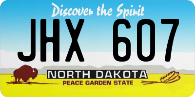 ND license plate JHX607
