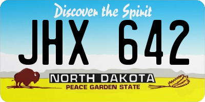 ND license plate JHX642