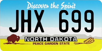 ND license plate JHX699