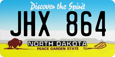 ND license plate JHX864