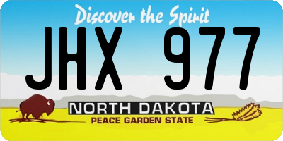 ND license plate JHX977