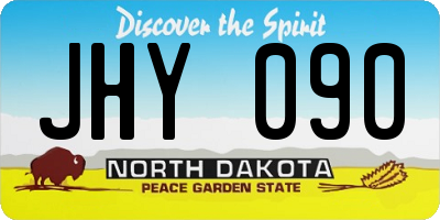 ND license plate JHY090