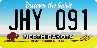ND license plate JHY091