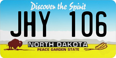 ND license plate JHY106