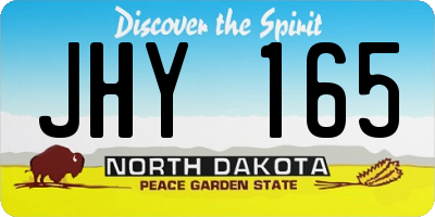 ND license plate JHY165