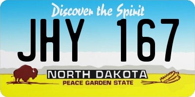 ND license plate JHY167