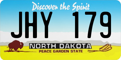 ND license plate JHY179