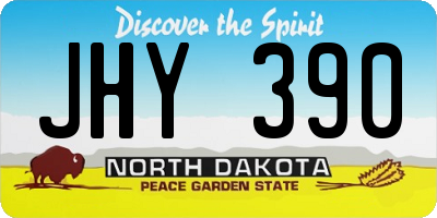 ND license plate JHY390