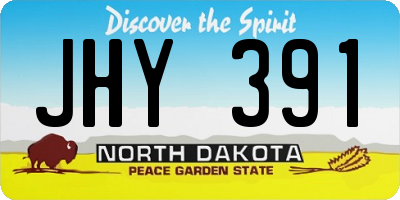 ND license plate JHY391