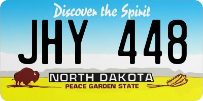 ND license plate JHY448