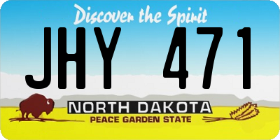 ND license plate JHY471