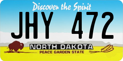 ND license plate JHY472