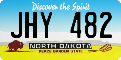 ND license plate JHY482