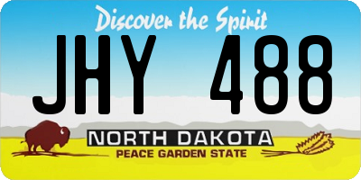 ND license plate JHY488
