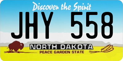 ND license plate JHY558