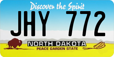 ND license plate JHY772