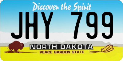 ND license plate JHY799