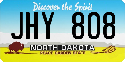 ND license plate JHY808