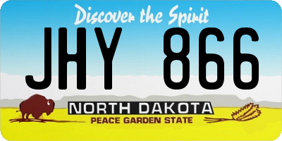 ND license plate JHY866
