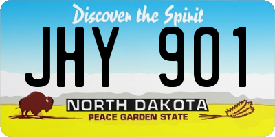 ND license plate JHY901
