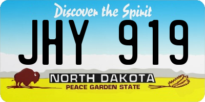 ND license plate JHY919