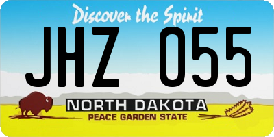 ND license plate JHZ055