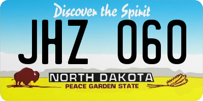 ND license plate JHZ060