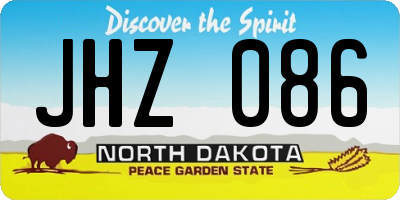 ND license plate JHZ086