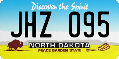 ND license plate JHZ095