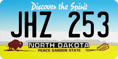 ND license plate JHZ253