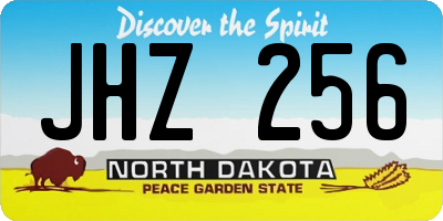 ND license plate JHZ256