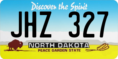 ND license plate JHZ327