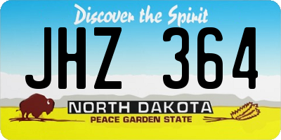ND license plate JHZ364