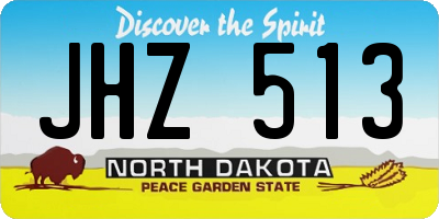 ND license plate JHZ513