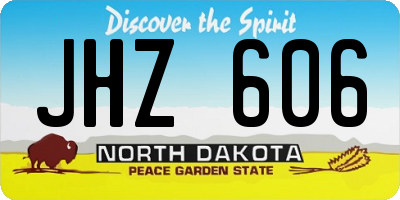 ND license plate JHZ606