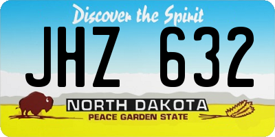 ND license plate JHZ632