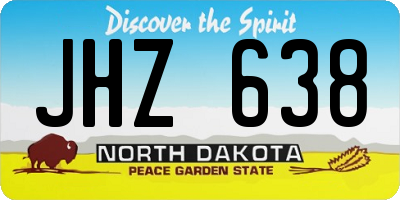 ND license plate JHZ638